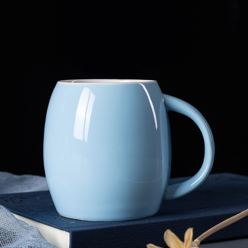 Hermoso conjunto de tazas de cerámica, tazas de color, tazas de agua, tazas de café pequeñas, publicidad LOGO impreso