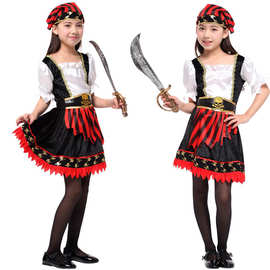 万圣节儿童演出服  女童化妆舞会表演服 G-0202海盗裙 海盗服