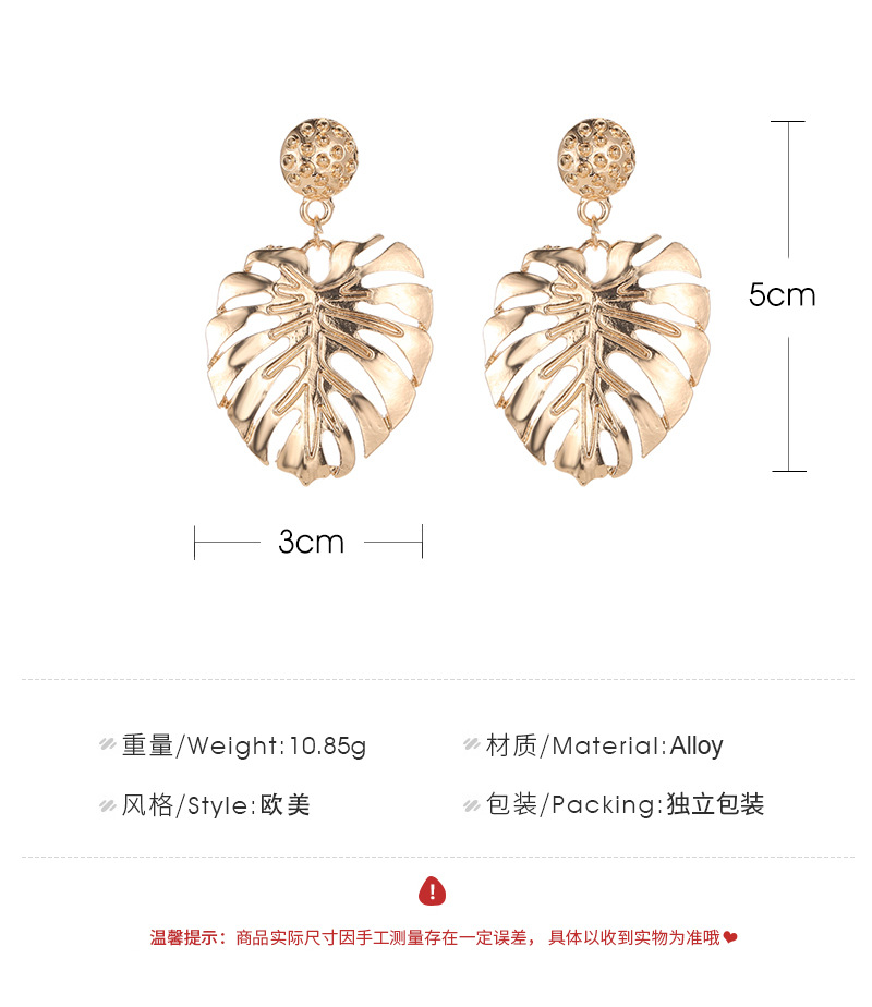 Fashion Hollow Leaves Earrings Ethnic Style display picture 1