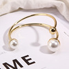 Bracelet, fashionable big accessory from pearl, European style, Korean style, simple and elegant design