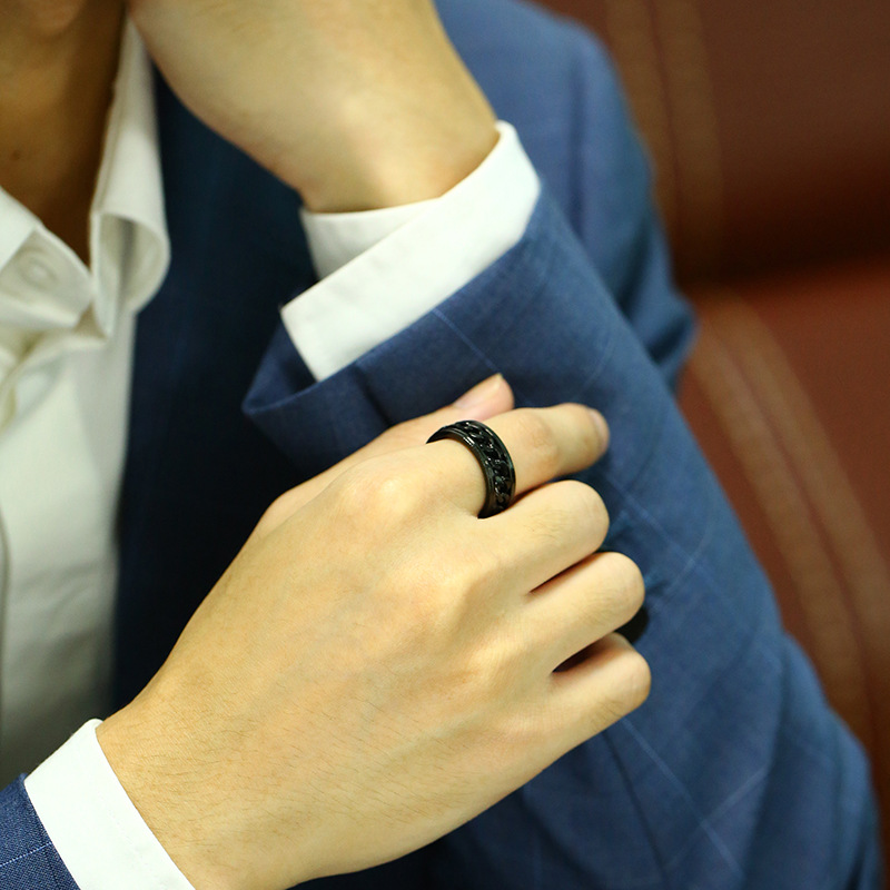 Fashion Geometric Titanium Steel Rings Plating Stainless Steel Rings