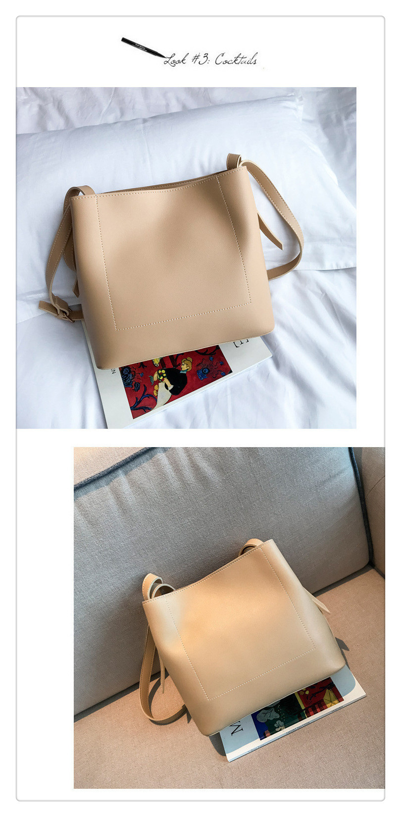 New Fashion Pure Color Simple Single Shoulder Bag display picture 6