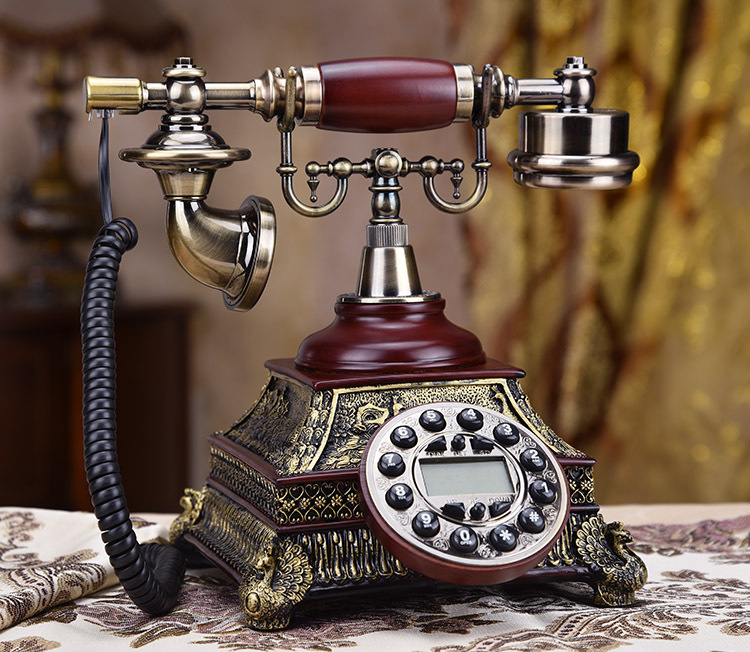 美式仿古复古典座机家用欧式田园电话机时尚创意固定创意时尚电话