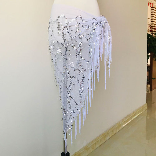 Belly dance waist chain for women  new practice clothes hip scarf beginners triangle scarf tassel belt girdle