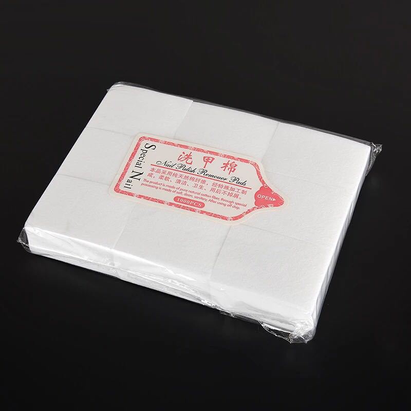 美甲专用硬质洗甲棉卸甲棉清洁硬美甲巾 指甲消毒棉片不掉毛屑