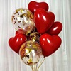 Double-layer latex balloon, decorations, layout, with gem