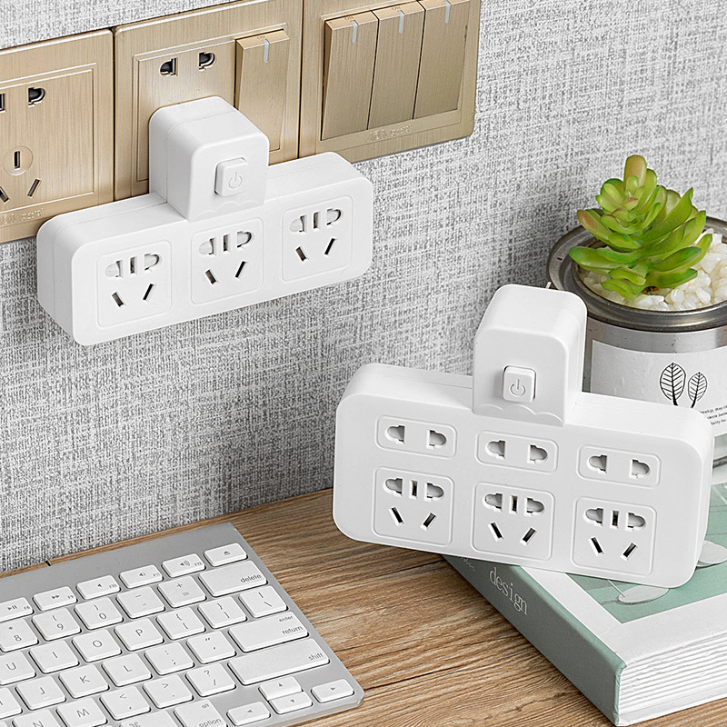 鼎祥插座总开关一转三 一转六插座插排接线板转换插头