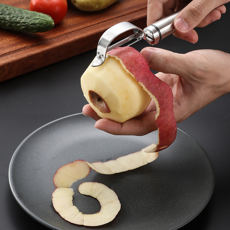 304 Stainless Steel Peeling Artifact Fruit Knife Planer Multi-functional Kitchen Scraper Potato Peeler