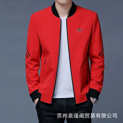 2019 new pattern man spring and autumn Jacket leisure time business affairs Thin section Jacket Self cultivation men's wear coat Cong