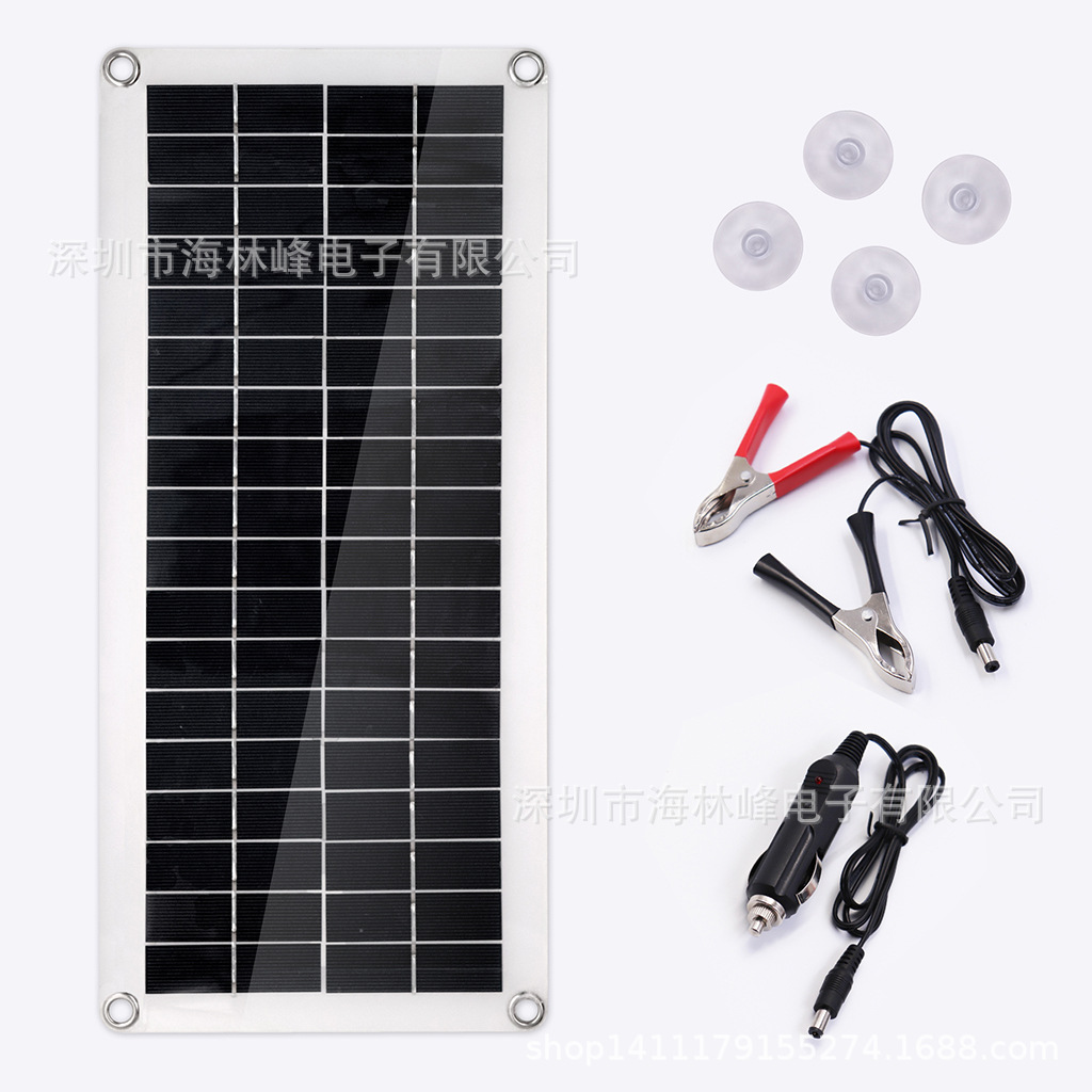 多晶20W太阳能板多晶系列太阳能板充电手机平板汽车电瓶户外充电