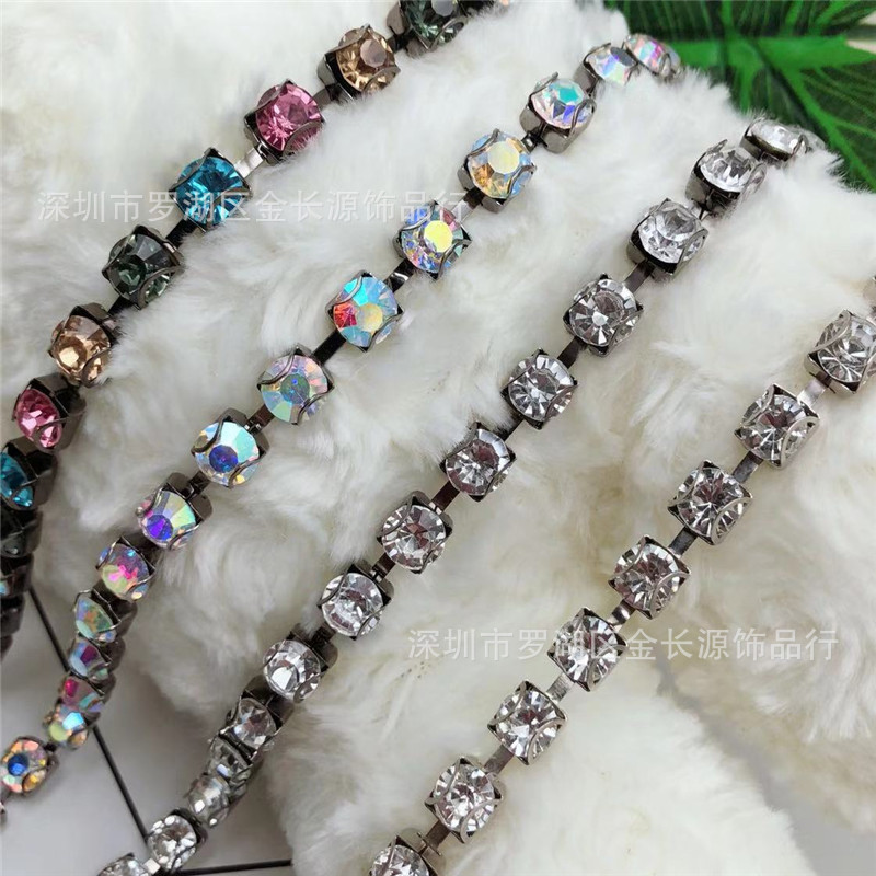 8 cm color diamond chain clothes DIY decorative chain big hand…