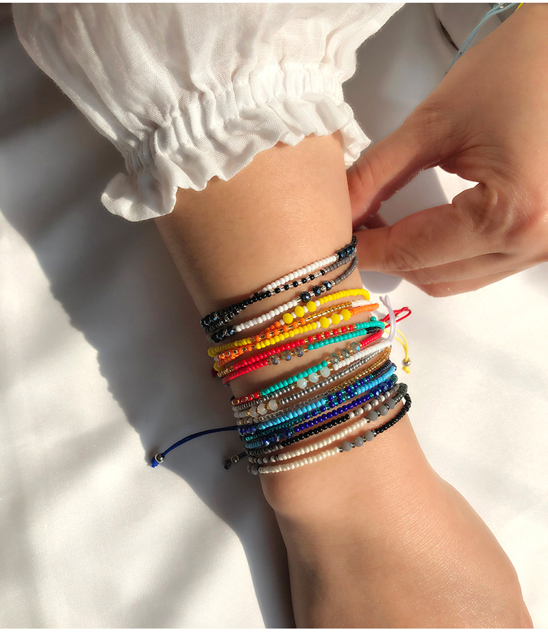 Bohemian Ethnic Style Hand Beaded Multi-layer Braided Rope Bracelet display picture 4