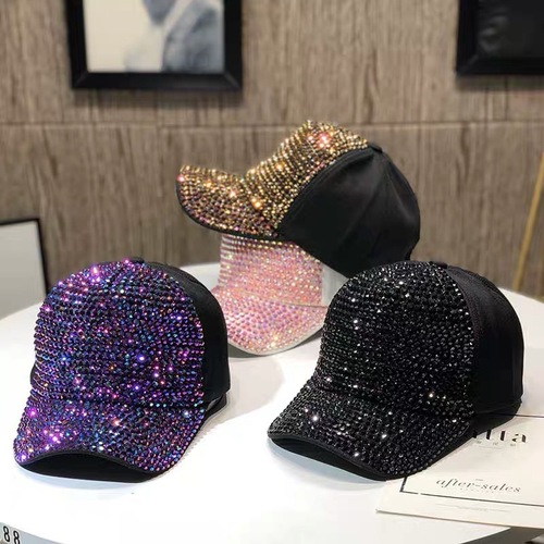 Cap female sky cap female dazzling color inlaid diamond baseball cap fashion versatile travel sun hat hat