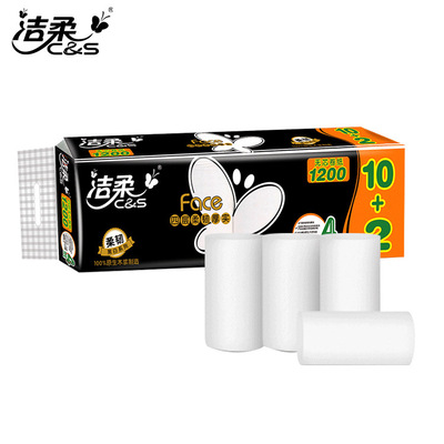 Clean soft towel Face Toilet paper 4 thickening roll of paper Toilet paper Toilet paper 12 volume On behalf of wholesale