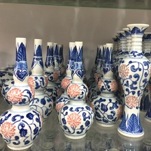 新款家居摆设陶瓷简约小花瓶厂家青花釉里红手工现货花插花器定制