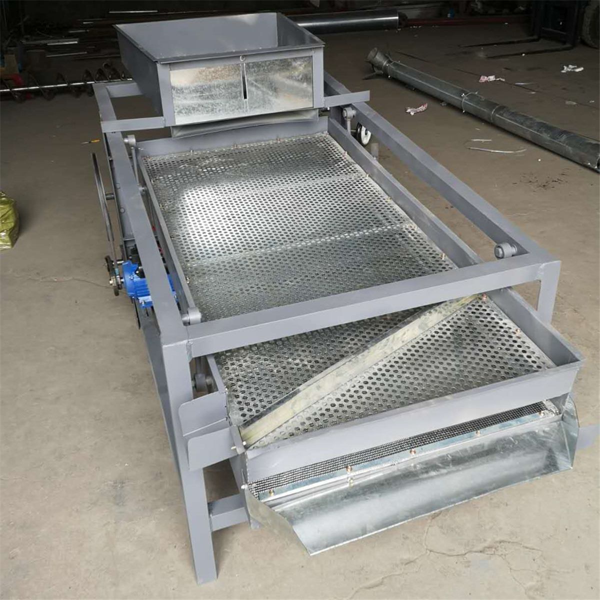 小麥雙層糧食直線振動篩 小型家用電動糧食分選機 除雜糧食凈糧機