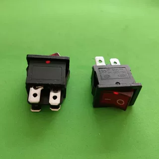 供应船型开关KCD1 21*15两档四脚平面红盖带灯翘板开关 电源开关