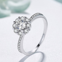 JZ324白铜雪花45分克拉女钻戒仿钻珠宝指环求婚礼