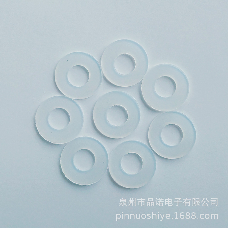 厂家 M4尼龙塑料垫片 圆形绝缘平垫 塑胶螺丝硬垫圈 白色华司介子