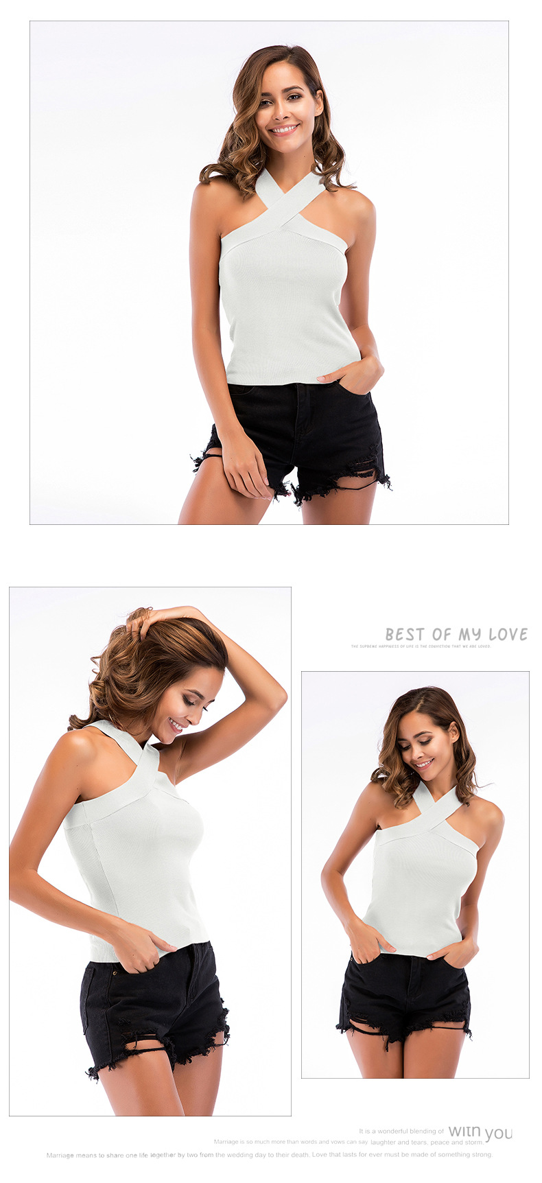 Camisole Chest-Wrapped Bottoming Sleeveless Top NSDMB69684