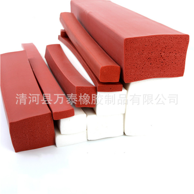 供应 耐高温硅胶发泡密封条 矩型方形圆形海绵条
