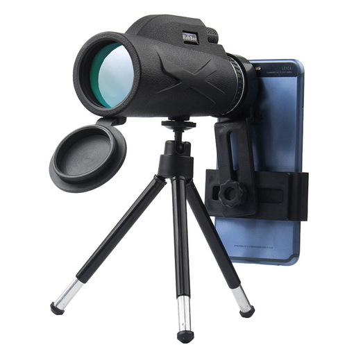 HaleBor telescope manufacturer 80X100 outdoor monocular low-light night vision high-definition high-power clip mobile phone telescope