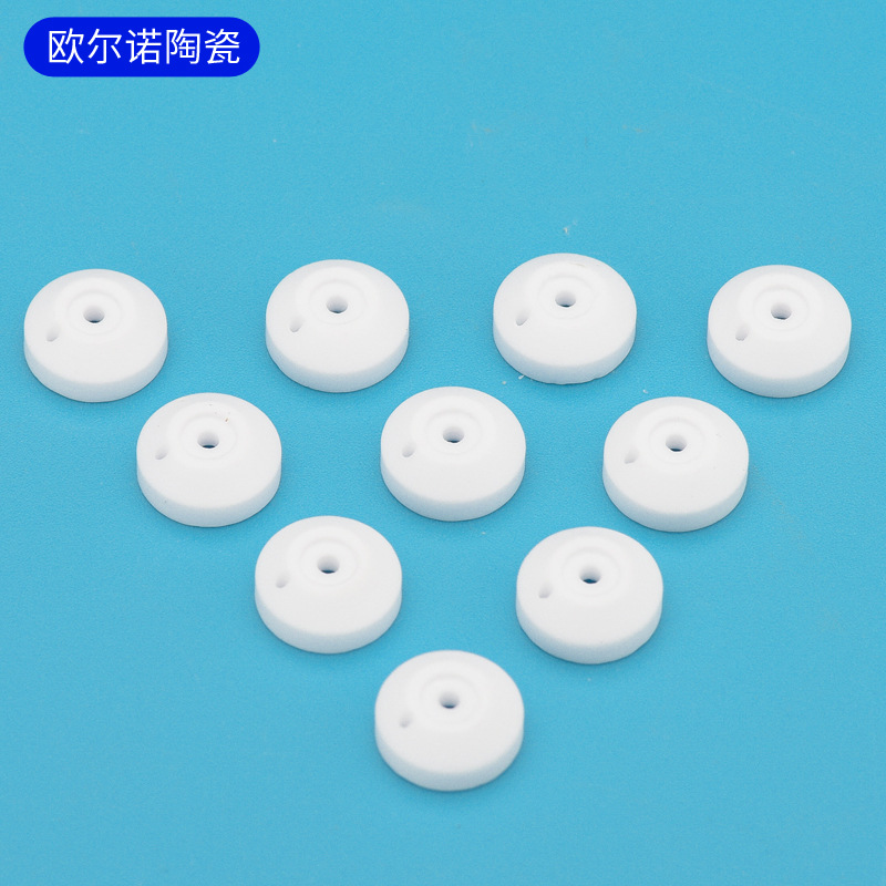 批发特种绝缘纺织氧化铝陶瓷 纺织精密异型纽扣电子陶瓷件