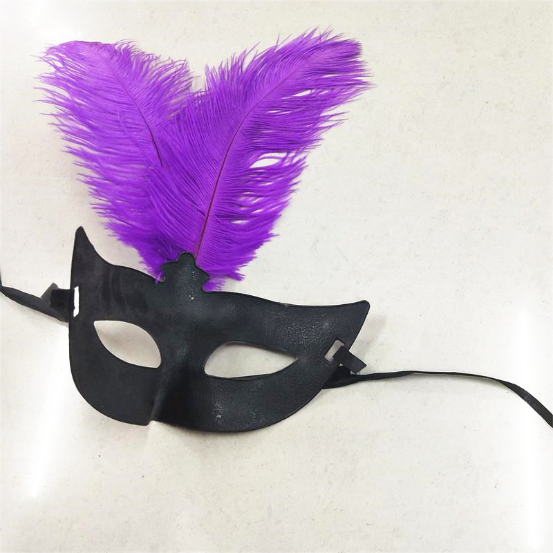 厂家批发 万圣节 羽毛面具 多款任你选 舞台演出配饰详情图7