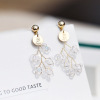 Earrings from pearl, internet celebrity, silver 925 sample