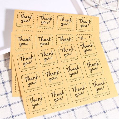 Thank you baking stickers, kraft paper stickers, packaging sealing stickers, gift box blister box decoration stickers