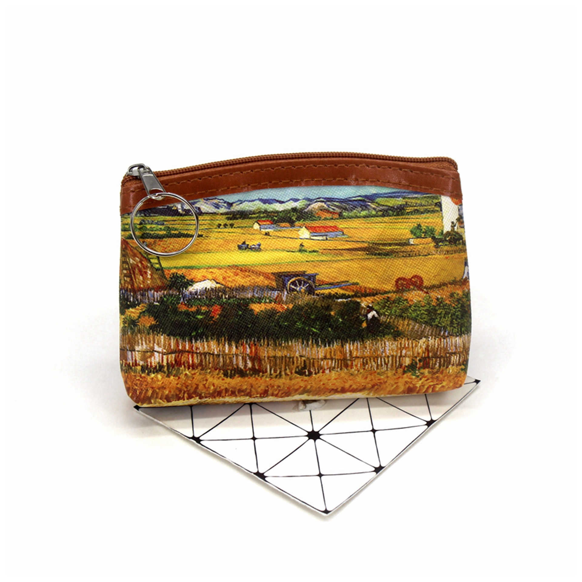 Women's Oil Painting Pu Leather Zipper Coin Purses display picture 5