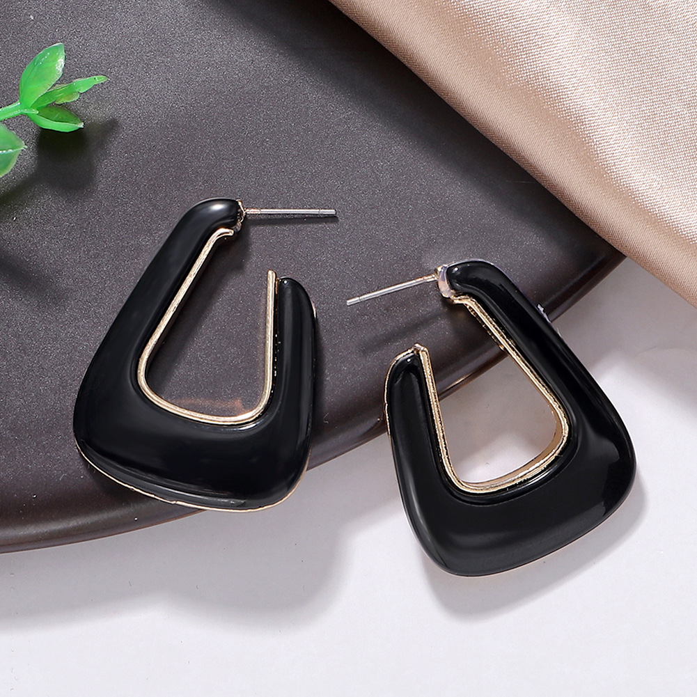Fashion Alloy Resin Earrings Simple Personality Earrings Jiaqi Jewelry Wholesale display picture 8