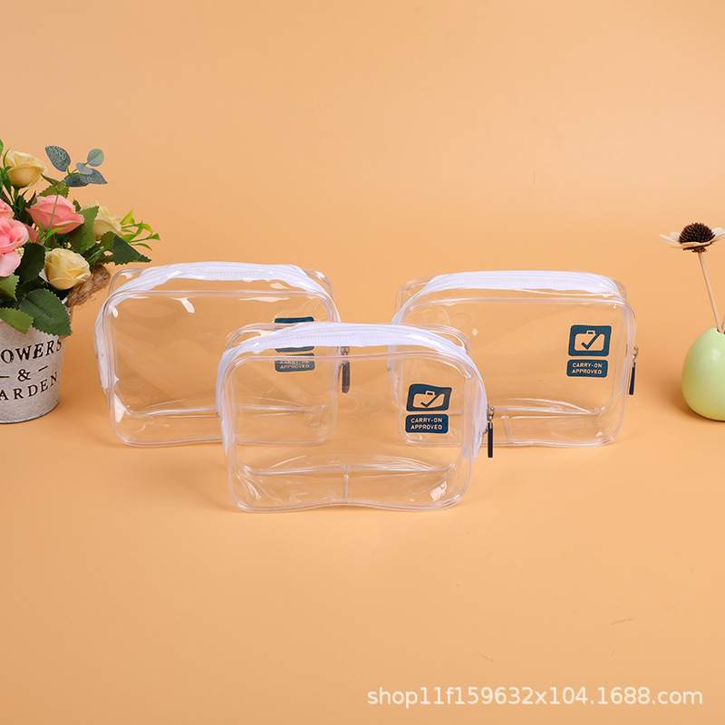 Customized transparent three-dimensional PVC bags, handbags, plastic cosmetics, zipper bags, toiletry bags, storage bags, wholesale and customization pic 6