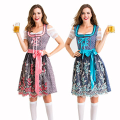 新款德國啤酒節巴伐利亞傳統啤酒服連衣裙女僕裝女傭酒吧工作服裝
