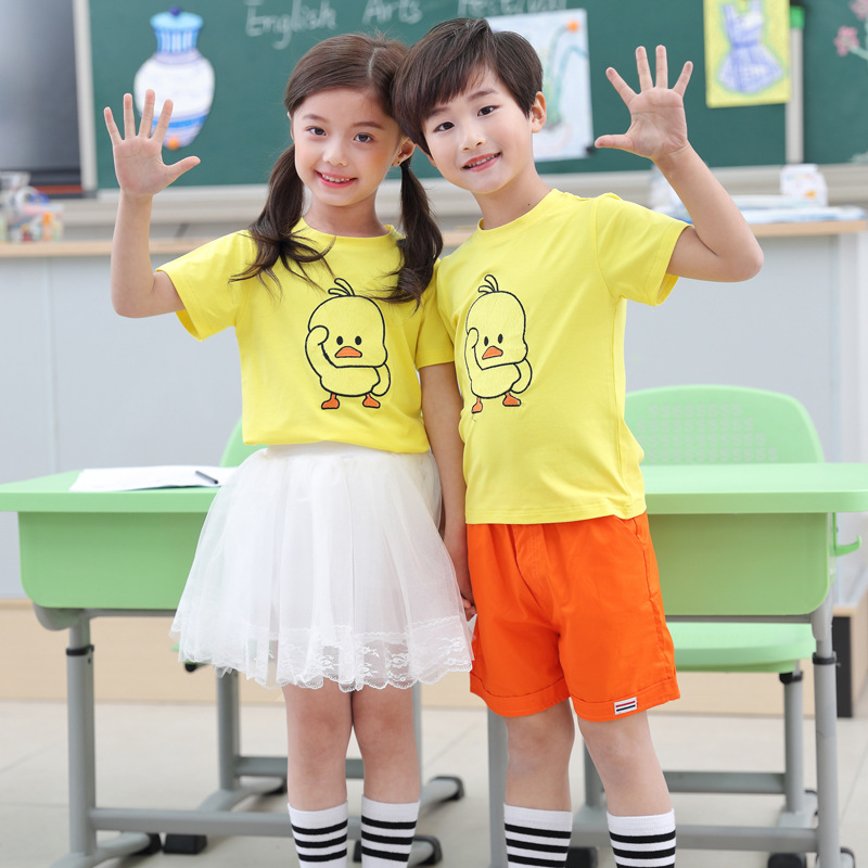 kindergarten Park service Summer wear new pattern 61 children costume summer Chorus Costume men and women Class clothes suit