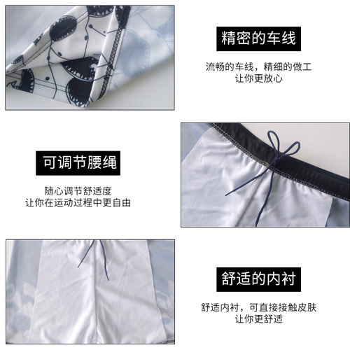 New style swimming trunks for men with boxer print, plus size hot spring beach trunks, fashionable men's swimwear, swimsuits and swimming trunks wholesale