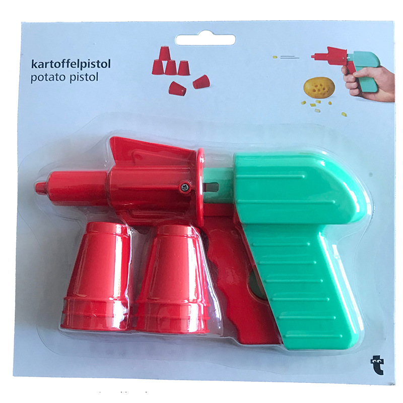 Arma del comercio exterior de la patata nueva pistola de la patata exótica partido pistola de descompresión con apilados taza de juguete personalización