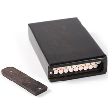 烟盒 木质便携紫光檀整木挖空创意男士烟具细烟红木质烟盒20只装