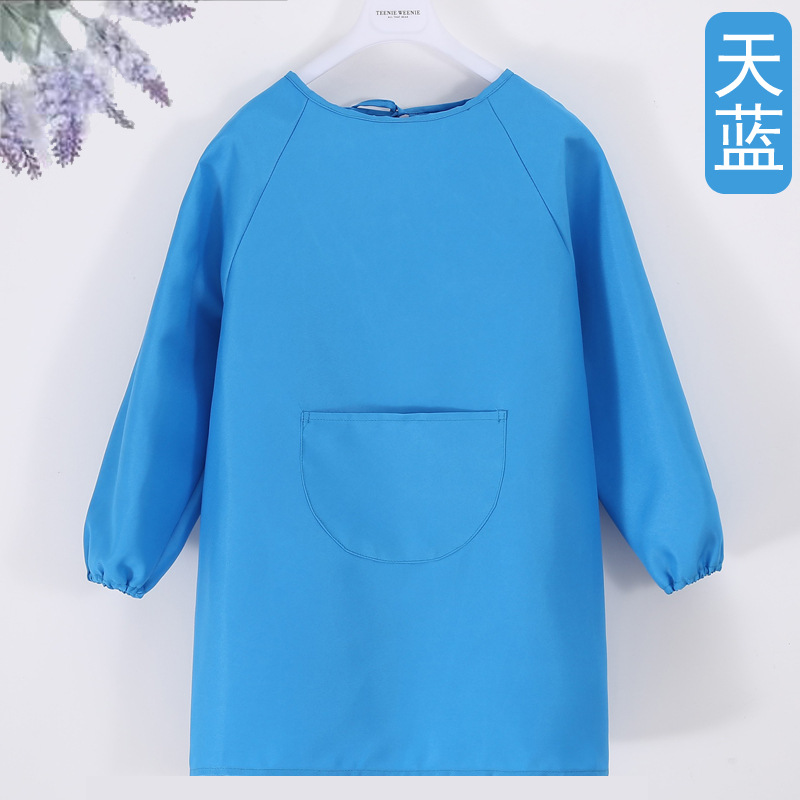 Niños mangas largas delantal personalizado logotipo de arte pintura anti-dressing jardín de infantes comidas top personalizado impresión