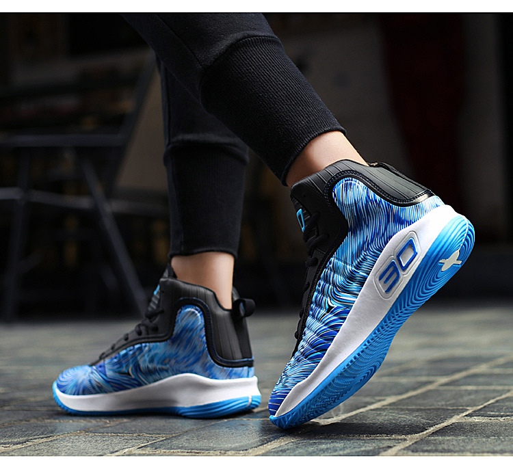 Buty do koszykówki, wysokie buty bojowe męskie, oddychające młodzieżowe buty sportowe na wiosnę i jesień_voghion.com