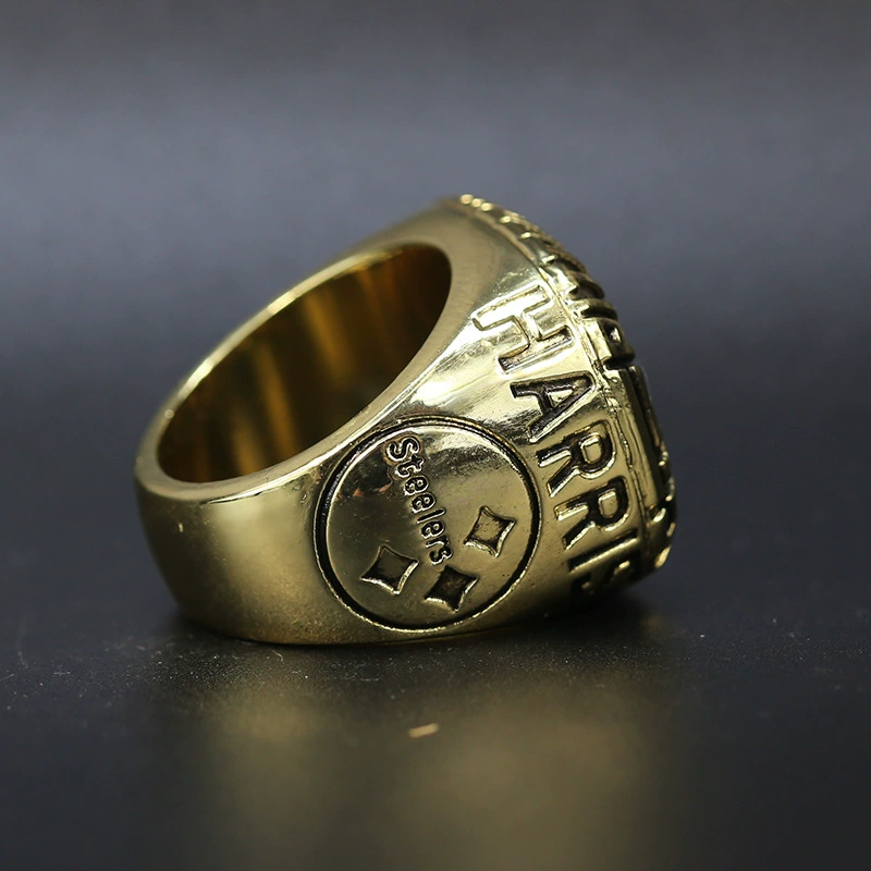 Кольцо стальной чемпион NFL Супербоул 1975 Pittsburgh steel мужское кольцо фильм сталь по индивидуальному заказу