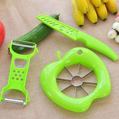 厂家直销厨房工具多功能三件套 水果工具礼盒装 家庭厨房用具现货