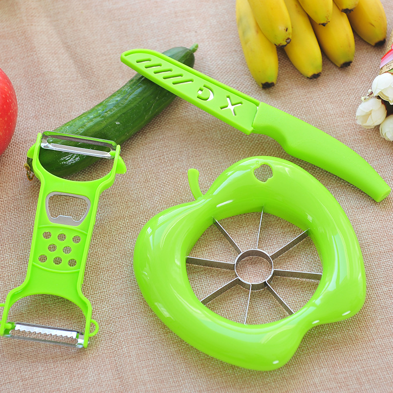 厂家直销厨房工具多功能三件套 水果工具礼盒装 家庭厨房用具现货