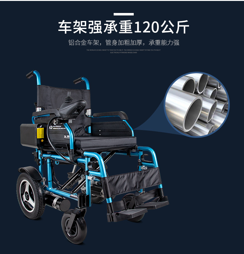 Xinkangda electric wheelchair XKD113 new folding lightweight aluminum alloy smart scooter for the elderly and the disabled