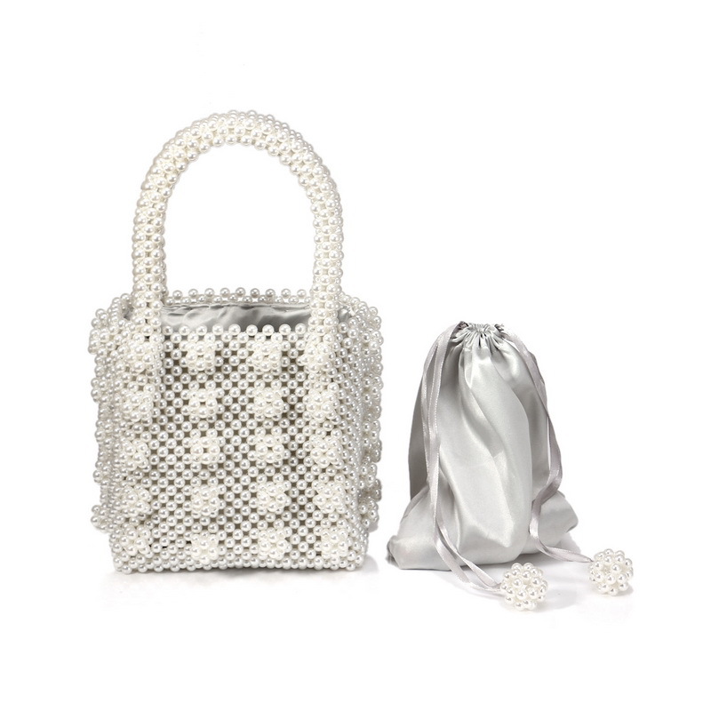 New Pearl Bag Woven Handbag Handmade Beaded Bag Wholesale Nihaojewelry display picture 14