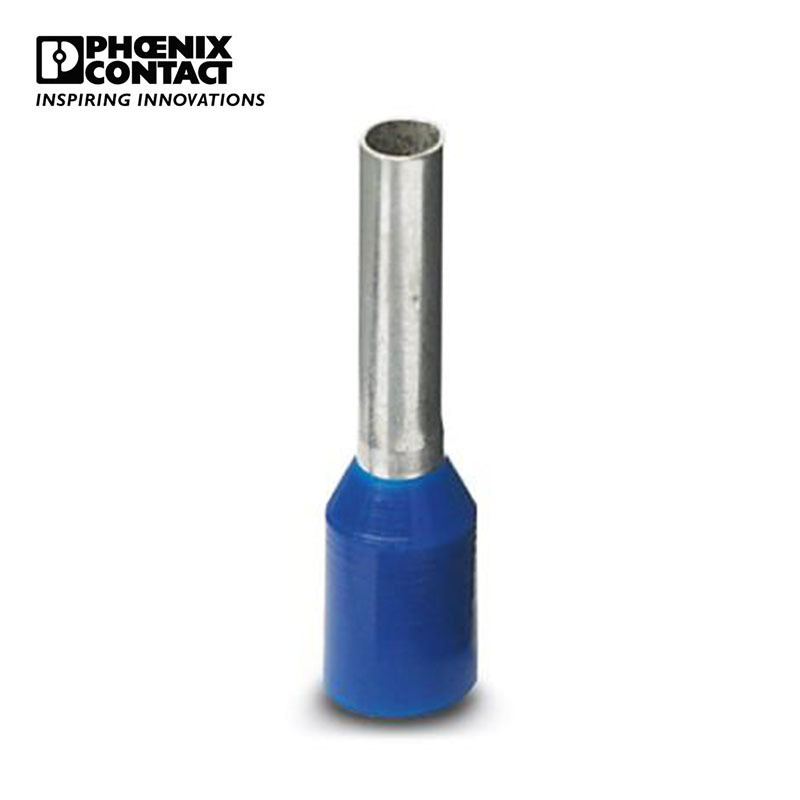 菲尼克斯 接线端子堵头冷压头预绝缘蓝色 AI 0,25- 6 BU-3203040