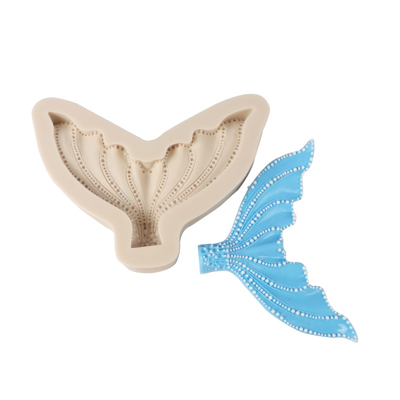 Epoxi molde sirena cola de pescado fondant molde pastel molde de silicona molde de chocolate herramienta para hornear