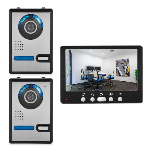 7-inch wired video doorbell villa home building set two-way intercom system waterproof night vision infrared wholesale