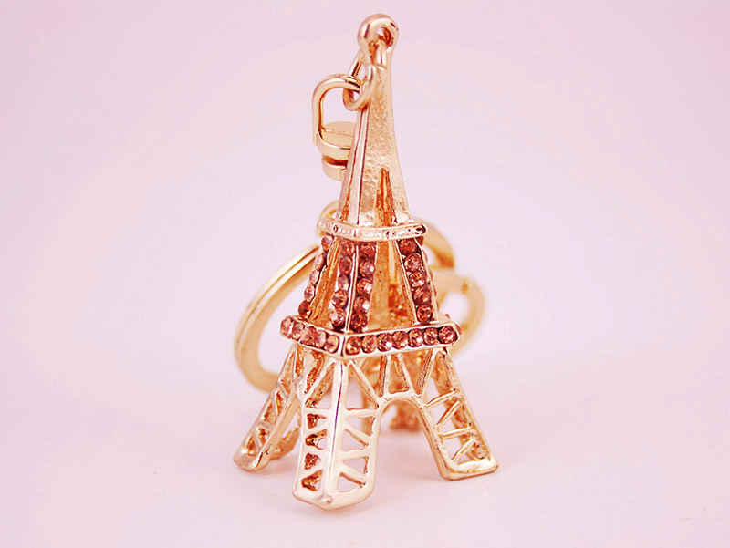 Llavero Creativo De La Torre Eiffel Del Diamante De Las Manualidades display picture 3