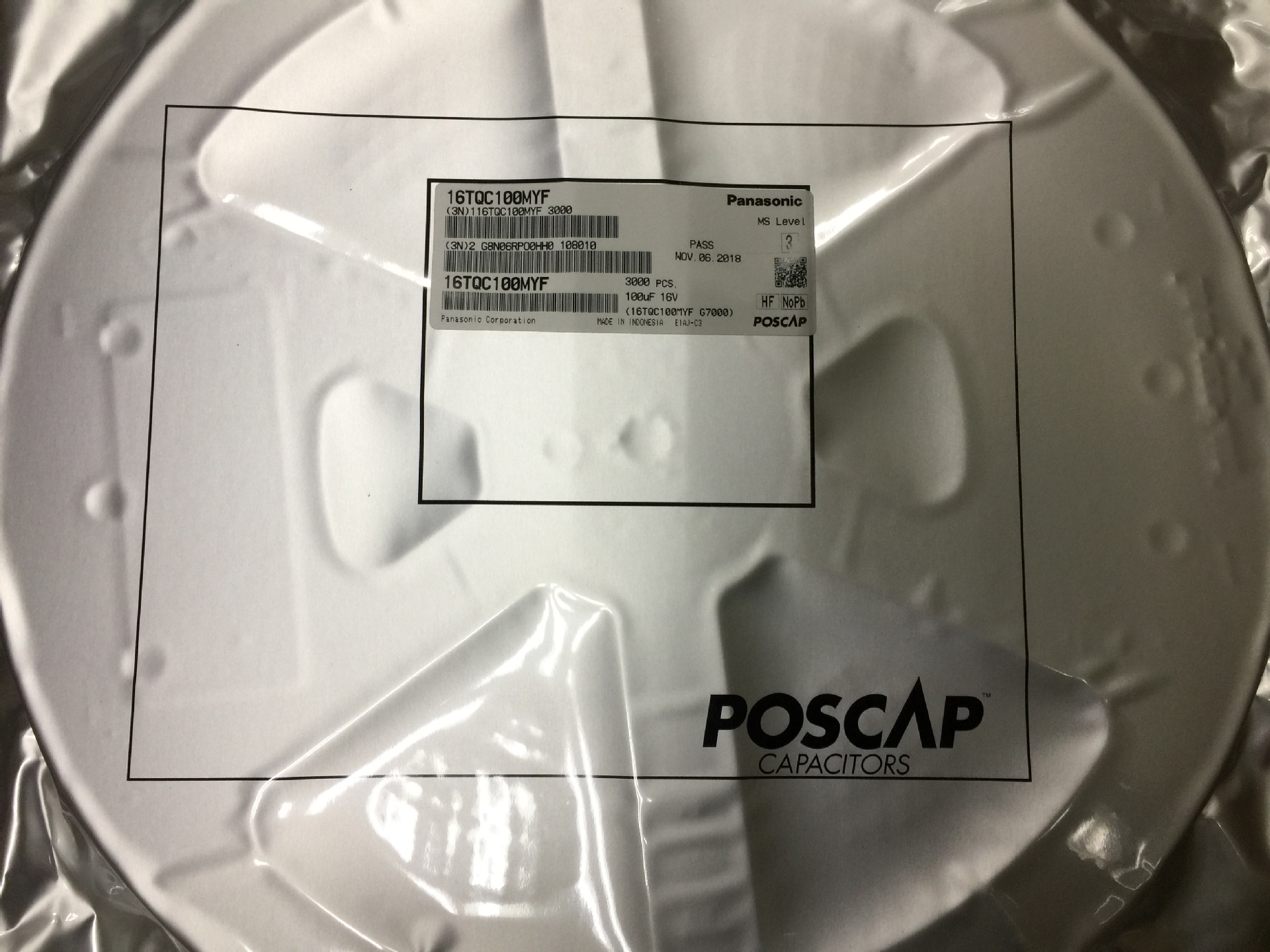 现货供应Panasonic高分子钽电容16TQC100MYF